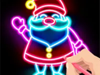 Draw Glow Christmas - Draw  amp; Color image