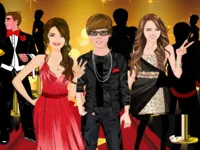 Selena and Justin Kissing image